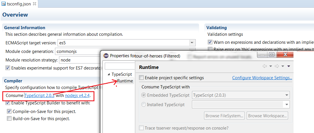 Change TypeScript version