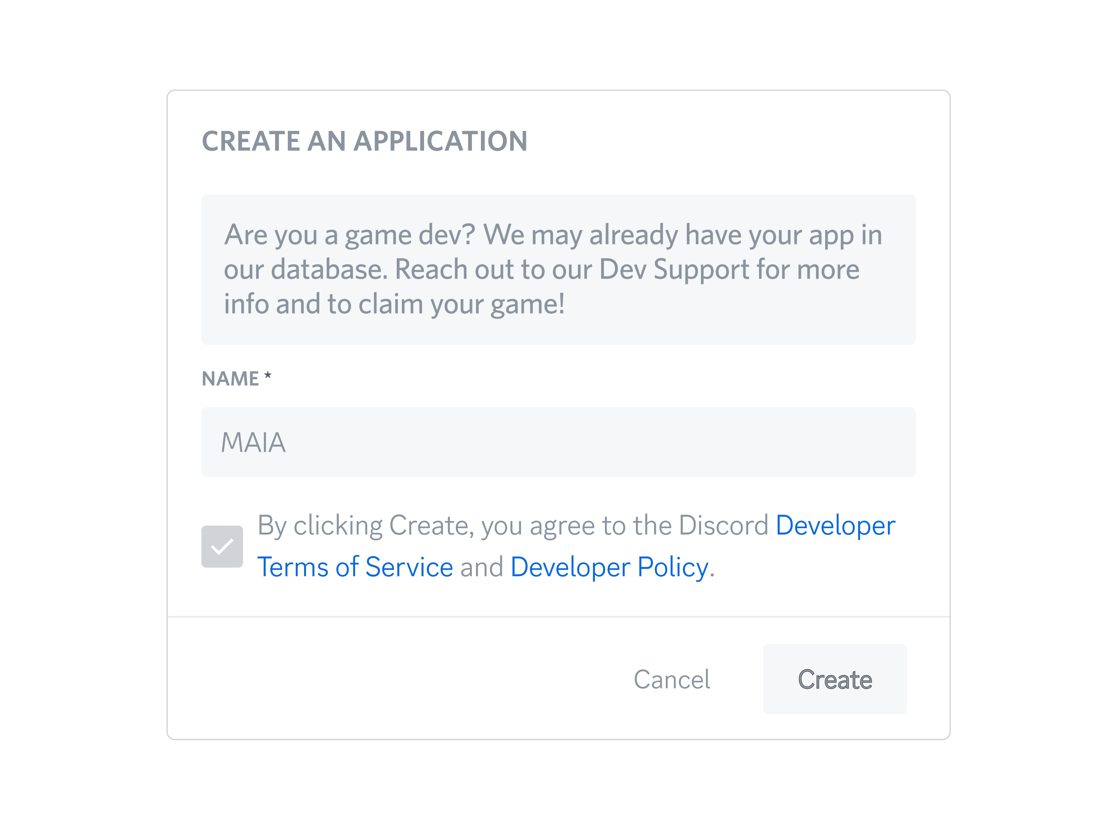 Create An Application